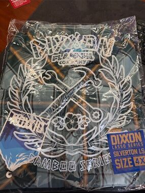 DIXXON Green Blue Plaid Flannel Shirt